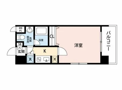 ピュアドームブライトン博多【8階】の間取り