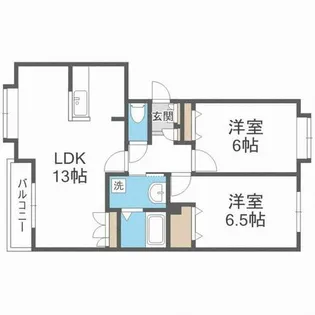 クリスタルリバー参番館【3階】の間取り