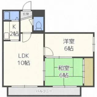 豊平コート【403号室】の間取り