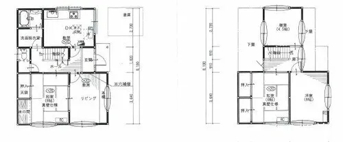 滋賀県大津市田辺町【一戸建】の間取り