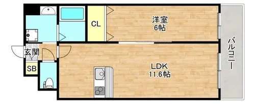 Avenir新深江【9階】の間取り