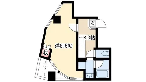 パックス荒畑Ⅱ【401号室】の間取り