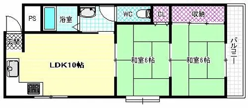 ブリッジハウス【4階】の間取り