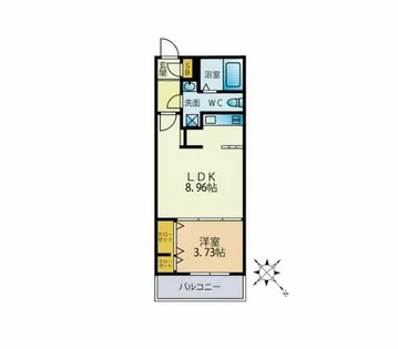 福岡県福岡市南区塩原3丁目【マンション】の間取り