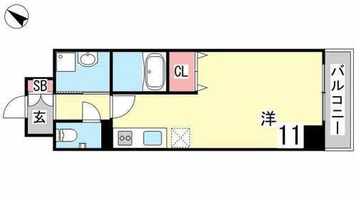 シャトー御影山手【403号室】の間取り