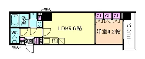 アーバネックス江坂広芝【5階】の間取り