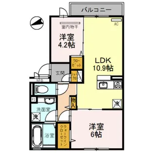 アムール久宝寺【1階】の間取り