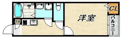 キャッスルコート須磨海浜公園【3階】の間取り