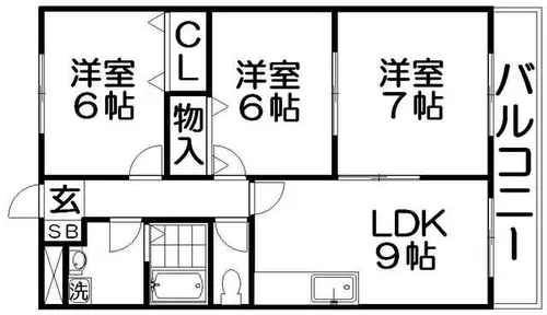 ウィンズヒル【3階】の間取り