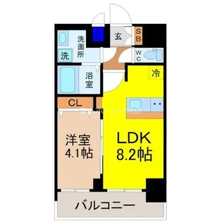 プレサンス桜山駅前アフォード【14階】の間取り