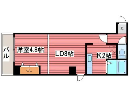 コトン月寒中央【6階】の間取り