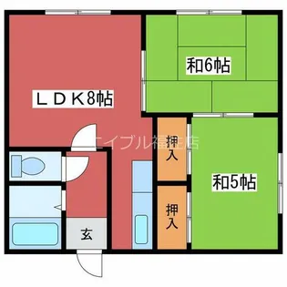 コーポサンシャイン【1階】の間取り