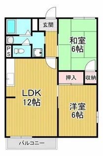 サンハイツ西井Ⅱ【1階】の間取り