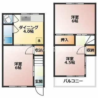 大阪府東大阪市上四条町【一戸建】の間取り