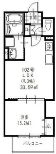 ラモーナ上野口【1階】の間取り