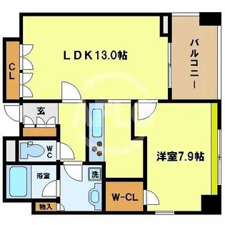 アーデンタワー福島ウエスト【4階】の間取り