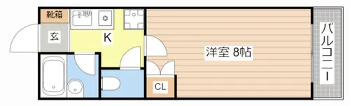 プロスパⅡ【205号室】の間取り