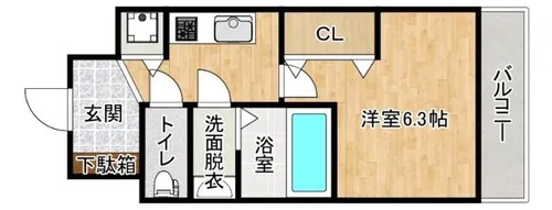 アドバンス新大阪ウエストゲート【3階】の間取り