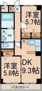 クレセール松岡2【2階】の間取り