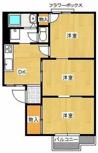 アーバンハウス気噴【205号室】の間取り
