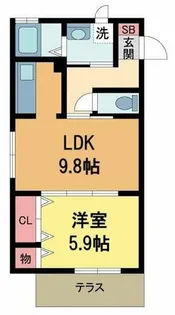 ラ・ポール【103号室】の間取り