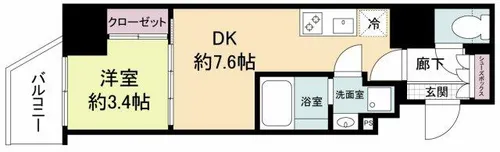 アプリーレ松屋町【13階】の間取り