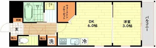 レジデンス本町靭公園【12階】の間取り