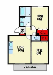 福岡県北九州市八幡西区東浜町【アパート】の間取り