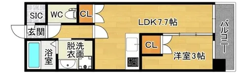 アーバンパーク淡路【1階】の間取り