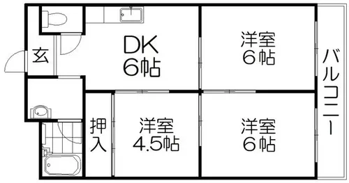 ハイクレスト光善寺【3階】の間取り
