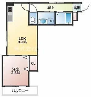 セレニティ荒本A棟【3階】の間取り