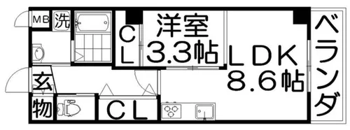 ルミエール星田【5階】の間取り