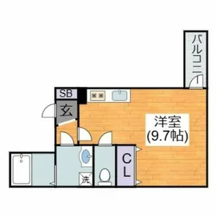 Rinon瓜破東【103号室】の間取り