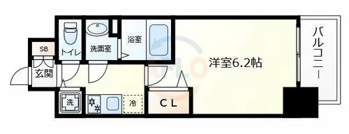 ポルト・ボヌール梅田WEST【9階】の間取り