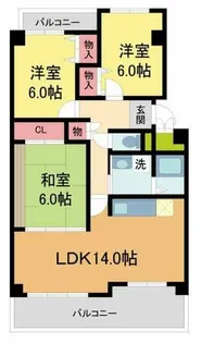 カーサ・ドゥ・テソロ【2階】の間取り
