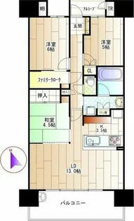 グリーンゲートレジデンスガーデンウィング B【507号室】の間取り