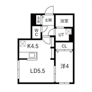 ASTER FLAX ASABU【4階】の間取り