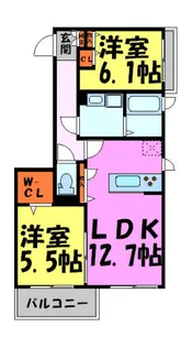 カトルセゾン【302号室】の間取り