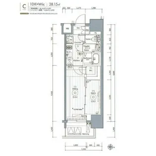 エステムコート名古屋新栄Ⅵ アートテラス【6階】の間取り