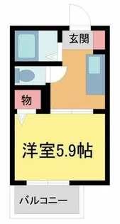 ウエストヒルズ【202号室】の間取り