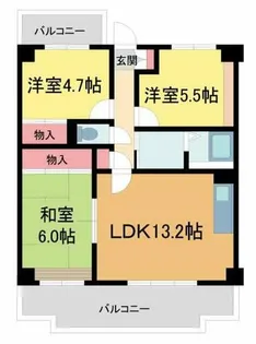 リヴィエール芦屋【205号室】の間取り