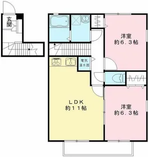 ジュヴィエ弐番館【2階】の間取り