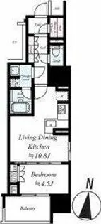 オープンレジデンシア久屋大通 THE COURT【4階】の間取り