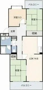 パストラルハイム明徳1番館 505号室【5階】の間取り