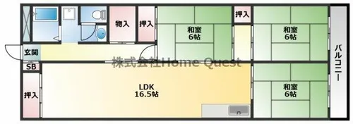 東山本ハイツ【1階】の間取り