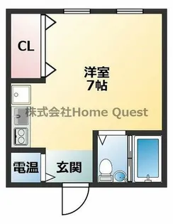 プロシード八戸ノ里【1階】の間取り