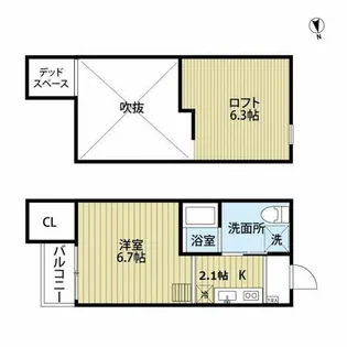 ヴィンテージヴィラ尼崎【201号室】の間取り