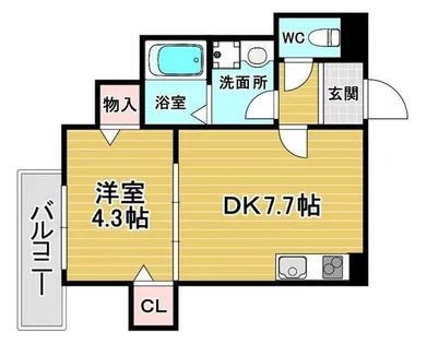 (仮称)La-Crea豊中本町エアリー【1階】の間取り