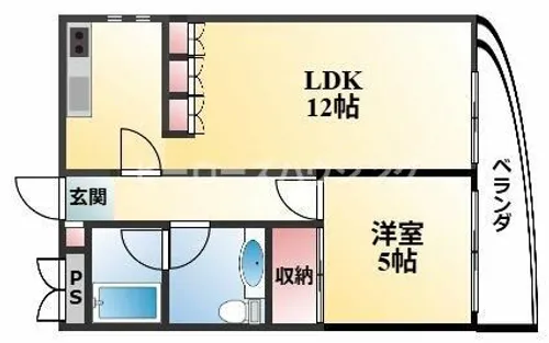 大阪府豊中市岡町南1丁目【マンション】の間取り