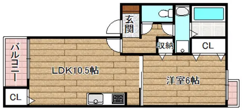 カメリアYⅢ【2階】の間取り